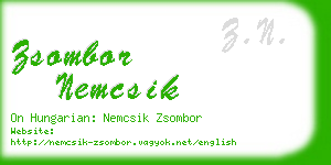 zsombor nemcsik business card